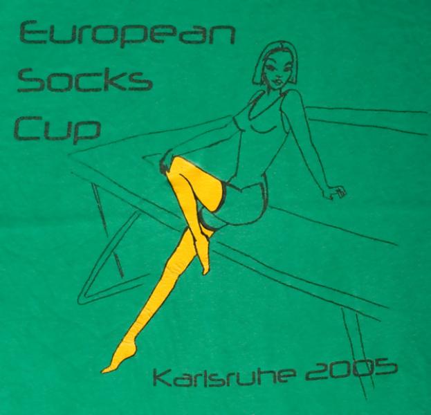 T-Shirt-Foto Socken-Cup 2005